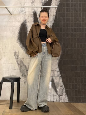 「アイテム（ブルゾン）」を使った、AI_YOSHIHARAさん（レディース・165cm）の秋コーディネート