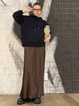 「アイテム（ピアス（両耳用））」を使った、AI_YOSHIHARAさん（レディース・165cm）の秋コーディネート