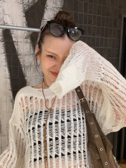 ノットMIXキリカエメッシュプルオーバー/600239(ニット ノットMIXキリカエメッシュプルオーバー/600239(ニット