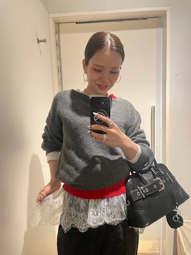 「アイテム（キーホルダー）」を使った、AI_YOSHIHARAさん（レディース・165cm）の冬コーディネート