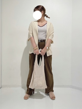 「ベージュブラウン」｜minkylalalaさん（レディース・162cm）の夏コーディネート