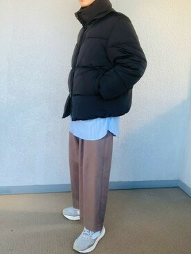 「Loose/ルース（ルース）のアイテム（ダウンジャケット/コート）」を使った、Fumiさん（メンズ・171cm）の冬コーディネート