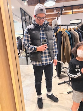 「アイテム（モカシン/デッキシューズ）」を使った、まさやん（改）さん（メンズ・178cm・30代）の冬コーディネート