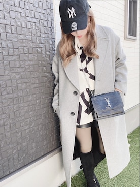 「ブラウスコーデ」｜「アイテム（キャップ）」を使った、meiiiii.1210さん（レディース・157cm）の冬コーディネート