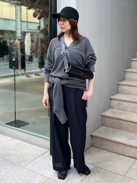 「アイテム（スラックス）」を使った、chaos_kaeさん（レディース・160cm・40代）の夏コーディネート