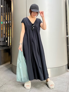 「Chaos（カオス）のアイテム（帽子）」を使った、chaos_kaeさん（レディース・160cm）の春コーディネート