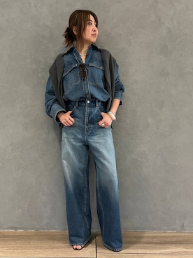 「Chaos（カオス）のChaos(カオス)/◆WHY NOT NOW◆リバーランチデニム（デニムパンツ）」を使った、chaos_kaeさん（レディース・160cm）の夏コーディネート