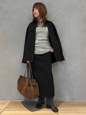 「アイテム（スカート）」を使った、chaos_kaeさん（レディース・160cm・40代）の冬コーディネート