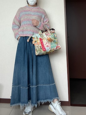 「MARC JACOBS（マークジェイコブス）のアイテム（トートバッグ）」を使った、ろっきー24さん（レディース・165cm）の秋コーディネート