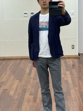 「JOSEPH ABBOUD（ジョセフアブード）のアイテム（テーラードジャケット）」を使った、kobakensanさん（メンズ・177cm）の春コーディネート
