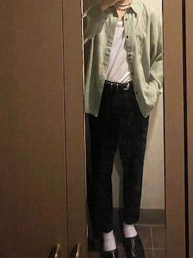 「古着好きな人と繋がりたい」｜「アイテム（スリッポン）」を使った、iii404さん（メンズ・172cm）の夏コーディネート