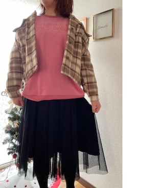 「Areeam（アリーム）のアイテム（その他アウター）」を使った、ayuさん（レディース・164cm）の冬コーディネート