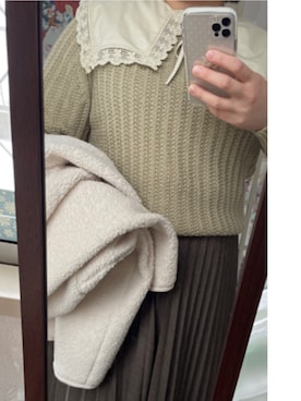 「UNIQLO（ユニクロ）のフリースノーカラージャケット（長袖）（その他アウター）」を使った、ayuさん（レディース・164cm）の冬コーディネート