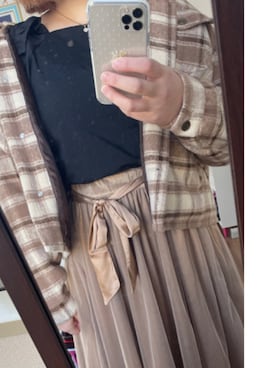 「Areeam（アリーム）のアイテム（その他アウター）」を使った、ayuさん（レディース・164cm）の冬コーディネート