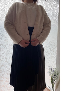 「UNIQLO（ユニクロ）のフリースノーカラージャケット（長袖）（その他アウター）」を使った、ayuさん（レディース・164cm）の春コーディネート