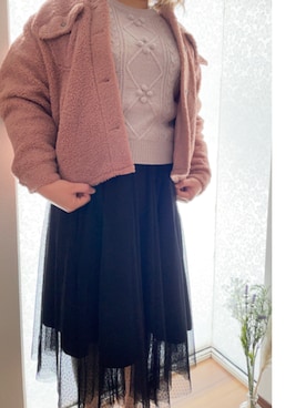 「Areeam（アリーム）のアイテム（その他アウター）」を使った、ayuさん（レディース・164cm）の冬コーディネート