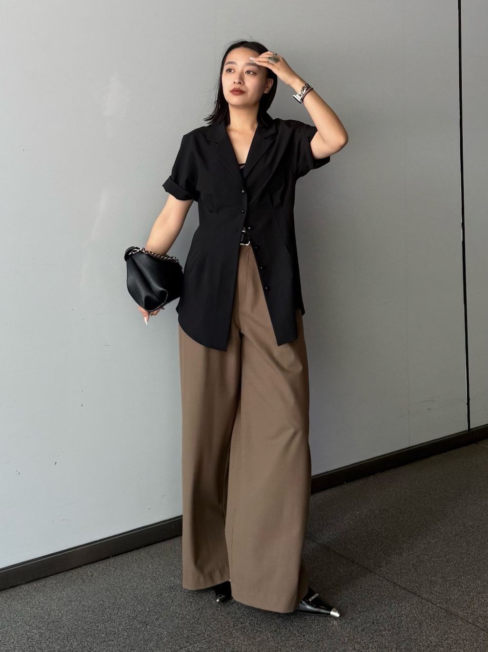 Lui's（ルイス）の「半袖ウエストタックジャケットシャツ（シャツ