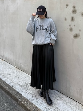 「スウェットコーデ」｜「アイテム（帽子）」を使った、miuさん（レディース・158cm）の秋コーディネート