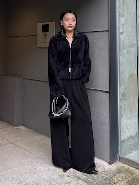 「Lui's（ルイス）のアイテム（パンツ）」を使った、miuさん（レディース・158cm）の秋コーディネート