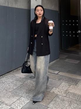 「Lui's（ルイス）のアイテム（バッグ）」を使った、miuさん（レディース・158cm）の春コーディネート