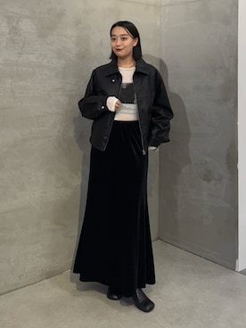 「Lui's（ルイス）のシースループリントL/Sカットソー（Tシャツ/カットソー）」を使った、miuさん（レディース・158cm）の秋コーディネート