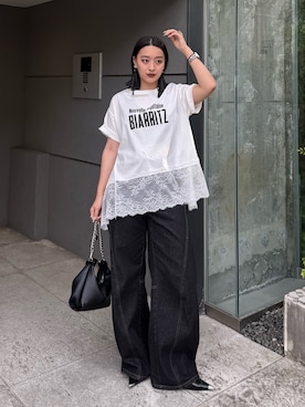 「Lui's（ルイス）のアイテム（パンツ）」を使った、miuさん（レディース・158cm）の春コーディネート