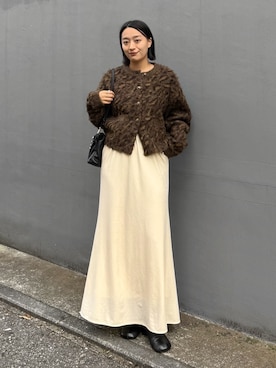 「Lui's（ルイス）のアイテム（バッグ）」を使った、miuさん（レディース・158cm）の秋コーディネート