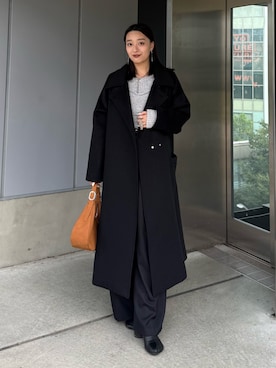 「アイテム（チェスターコート）」を使った、miuさん（レディース・158cm）の秋コーディネート
