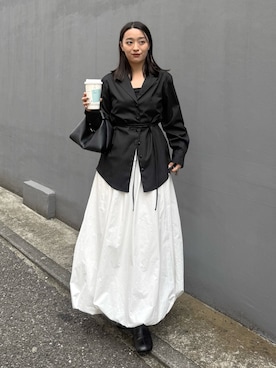 「Lui's（ルイス）のアイテム（シャツ/ブラウス）」を使った、miuさん（レディース・158cm）の秋コーディネート