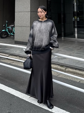 「黒コーデ」｜miuさん（レディース・158cm）の秋コーディネート