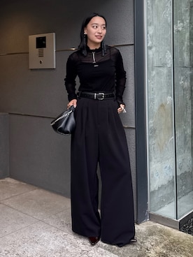 「Lui's（ルイス）のアイテム（パンツ）」を使った、miuさん（レディース・158cm）の秋コーディネート