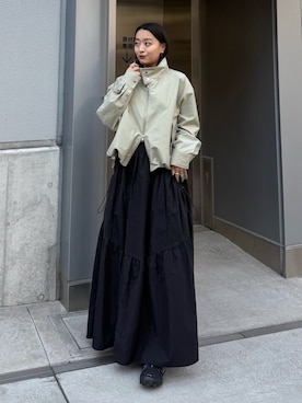 「Lui's（ルイス）のアイテム（ブルゾン）」を使った、miuさん（レディース・158cm）の春コーディネート