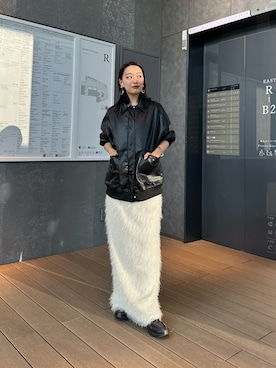 「Lui's（ルイス）のアイテム（ブルゾン）」を使った、miuさん（レディース・158cm）の秋コーディネート