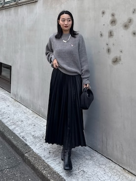 「ニットコーデ」｜miuさん（レディース・158cm）の秋コーディネート