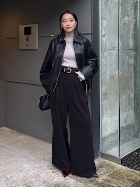 「Lui's（ルイス）のアイテム（パンツ）」を使った、miuさん（レディース・158cm）の秋コーディネート