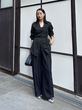 「Lui's（ルイス）のアイテム（シャツ/ブラウス）」を使った、miuさん（レディース・158cm）の秋コーディネート