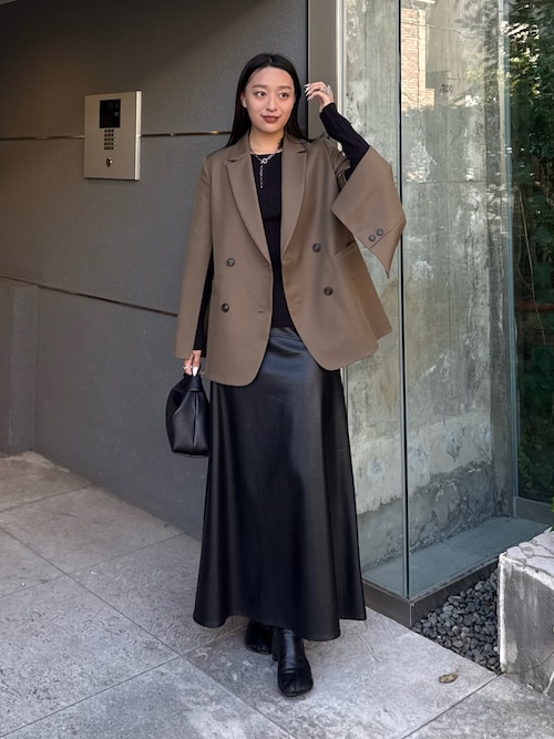 Lui's スカート フェイクレザーフレアロングスカート : ZOZOTOWN