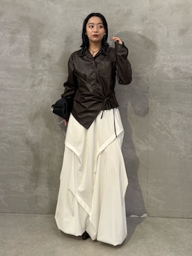 「Lui's（ルイス）のアイテム（バッグ）」を使った、miuさん（レディース・158cm）の秋コーディネート