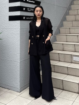 「Lui's（ルイス）のアイテム（パンツ）」を使った、miuさん（レディース・158cm）の夏コーディネート