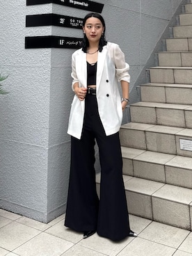 「Lui's（ルイス）のアイテム（パンツ）」を使った、miuさん（レディース・158cm）の夏コーディネート