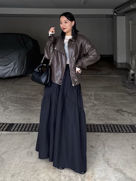 「Lui's（ルイス）のアイテム（バッグ）」を使った、miuさん（レディース・158cm）の春コーディネート