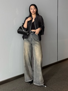 「Lui's（ルイス）のアイテム（トップス）」を使った、miuさん（レディース・158cm）の春コーディネート