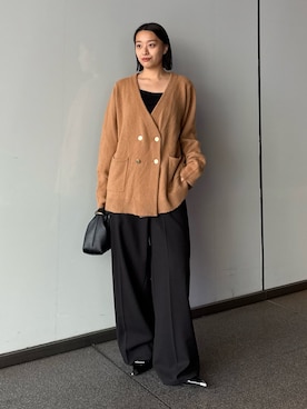 「スラックスパンツ」｜miuさん（レディース・158cm）の秋コーディネート