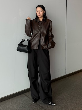 「Lui's（ルイス）のアイテム（バッグ）」を使った、miuさん（レディース・158cm）の春コーディネート