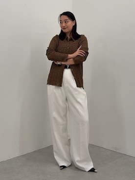 「Lui's（ルイス）のアイテム（シャツ/ブラウス）」を使った、miuさん（レディース・158cm）の秋コーディネート