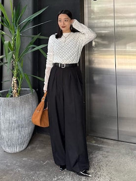 「Lui's（ルイス）のアイテム（Tシャツ/カットソー）」を使った、miuさん（レディース・158cm）の秋コーディネート