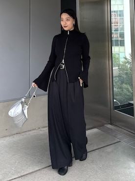 「フレアスリーブ」｜miuさん（レディース・158cm）の秋コーディネート