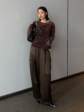 「Lui's（ルイス）のアイテム（バッグ）」を使った、miuさん（レディース・158cm）の春コーディネート