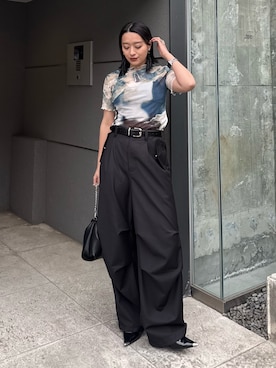 「Lui's（ルイス）のアイテム（トップス）」を使った、miuさん（レディース・158cm）の春コーディネート