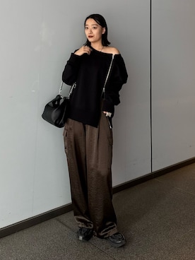 「Lui's（ルイス）のアイテム（バッグ）」を使った、miuさん（レディース・158cm）の春コーディネート